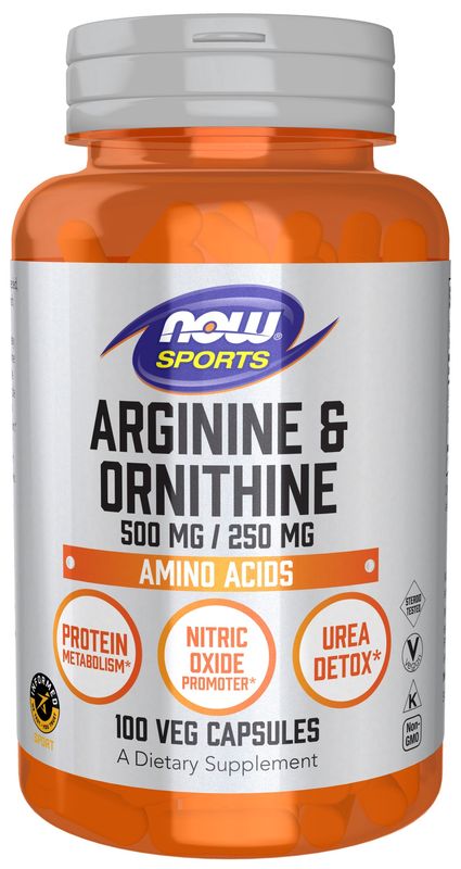Now Sports , Arginine & Ornithine 500 Mg / 250 Mg Now Sports , Arginine & Ornithine 500 Mg / 250 Mg