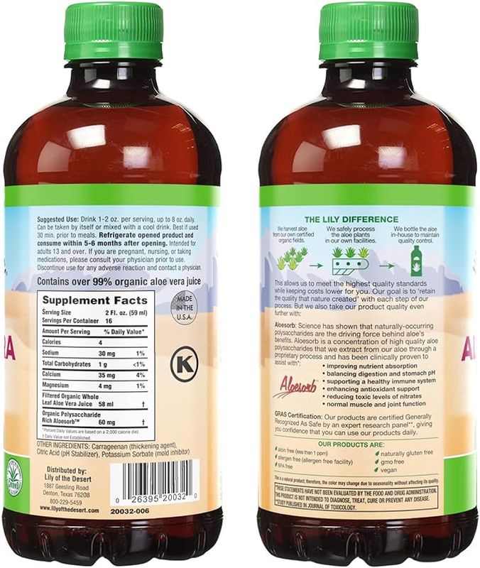 Lily Of The Desert , Aloe Vera Gel, Whole Leaf Filtered, 32 Fl oz (946 Ml)