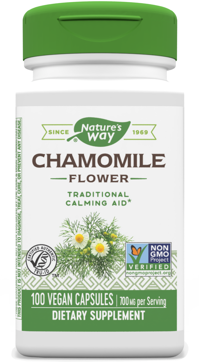 Natures Way , Chamomile Flowers / 100 Vegan Capsules, CAPSULE: 100 vegan capsules