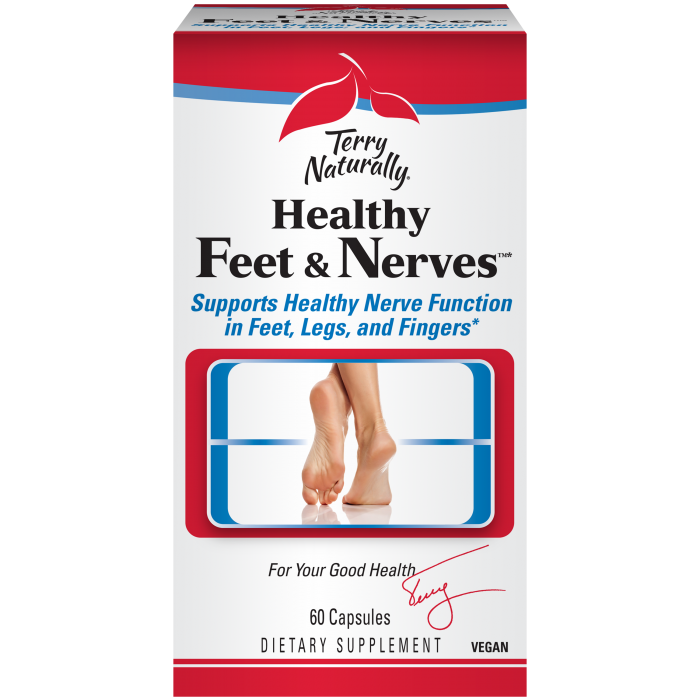 Terry Naturally , Healthy Feet &amp; Nerves*, Size: 60 caps