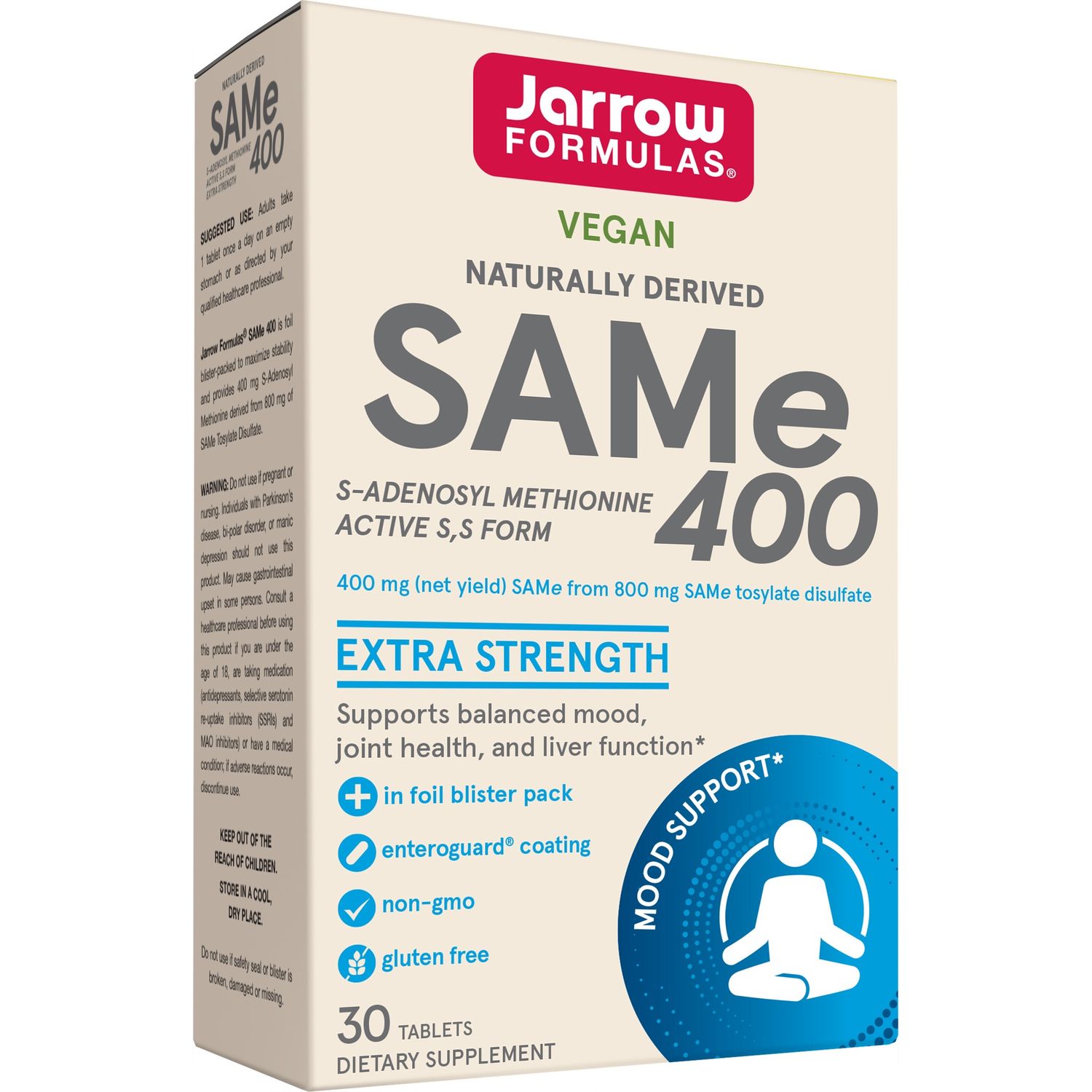 Jarrow , Same 400, Extra Strength, 400 Mg, Size: 30