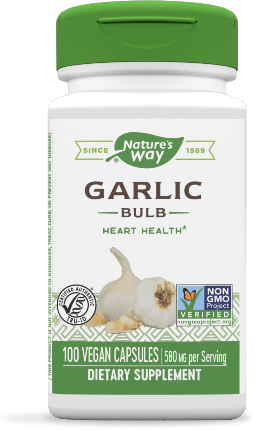 Natures Way , Garlic Bulb / 100 Vegan Capsules, CAPSULE: 100 vegan capsules