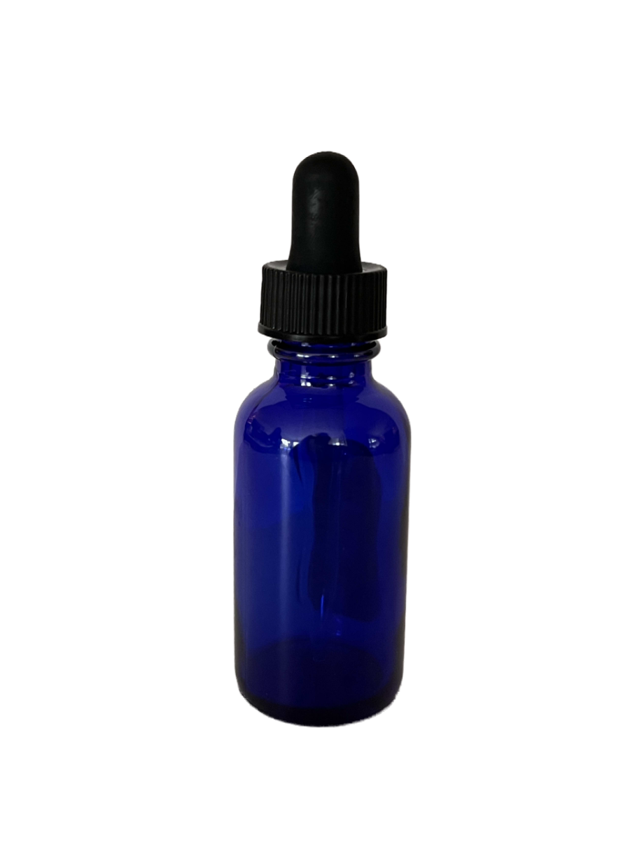 The Food Mill, Cobalt Bottle W/ Dropper, Size: 1 oz