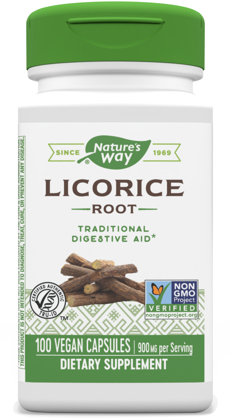 Natures Way , Licorice Root / 100 Veg Capsules, CAPSULE: 100 vegan capsules
