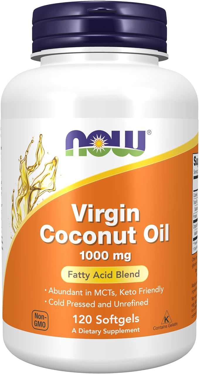Now Supplements , Virgin Coconut Oil 1000 Mg - 120 Softgels, SOFTGEL: 120