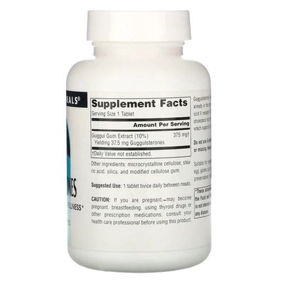 Source Naturals, Guggulsterones, 37.5 mg, 120 Tabs