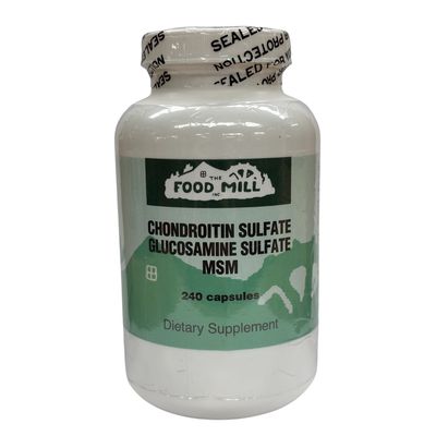 The Food Mill, Chondroiton Sulfate, Glucosamine Sulfate, MSM, 240 Veg Caps