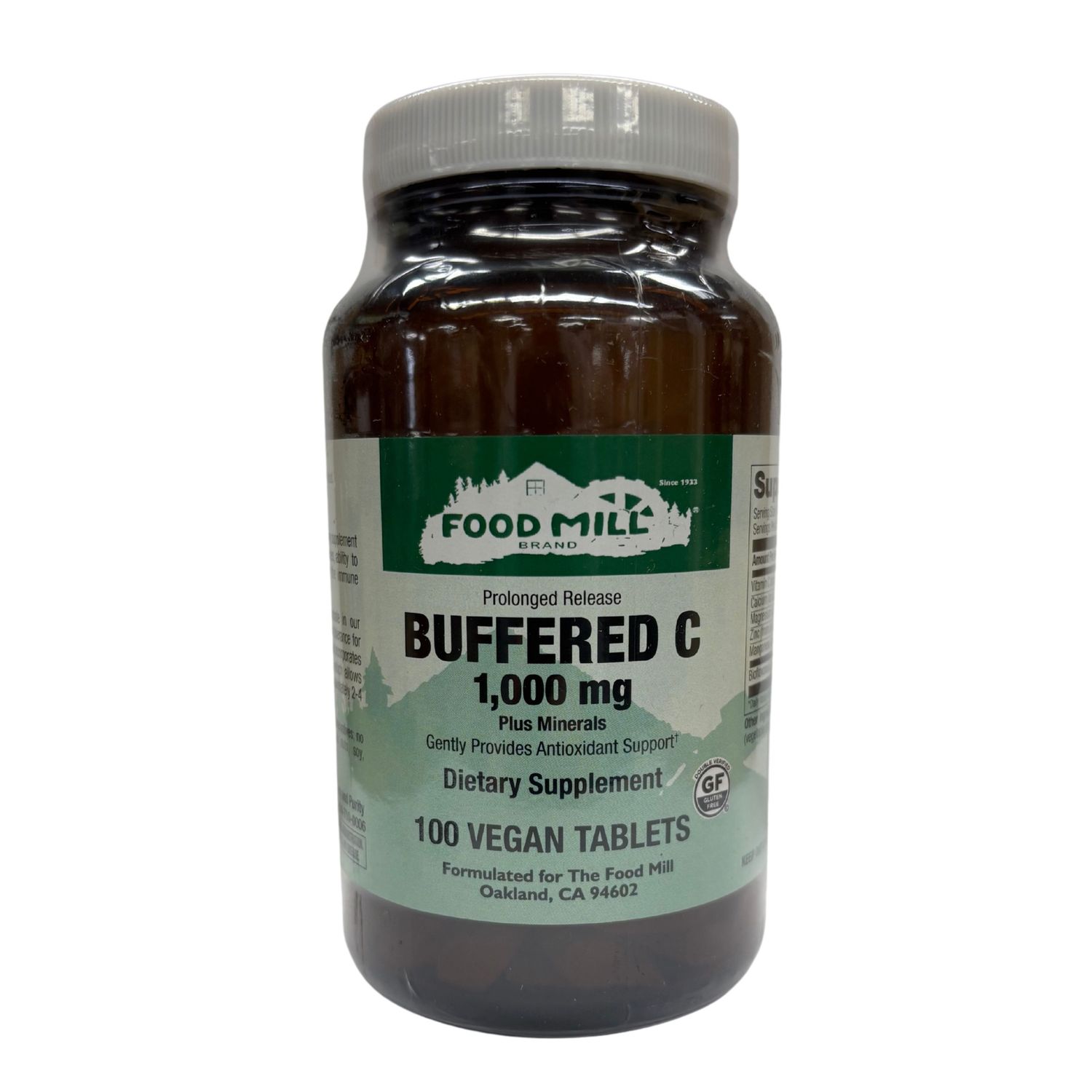 The Food Mill, Buffered C, 1,000mg, 100 Vegan Tabs