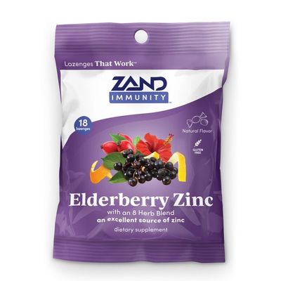 Zand, Elderberry Zinc Lozenges, 18 Count Zand, Elderberry Zinc Lozenges, 18 Count
