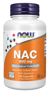NOW, NAC 600 mg w/Selenium, 120 Caps