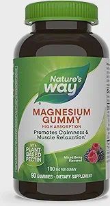 Natures Way, Magnesium Gummies Mixed Berry 90 Ct.