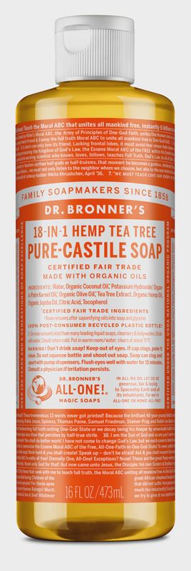 Dr Bronner , Castile Liquid Soap- Tea Tree