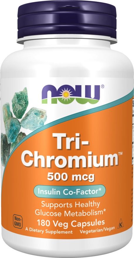 NOW, Tri-Chromium, 500 mcg, 180 Veg Caps