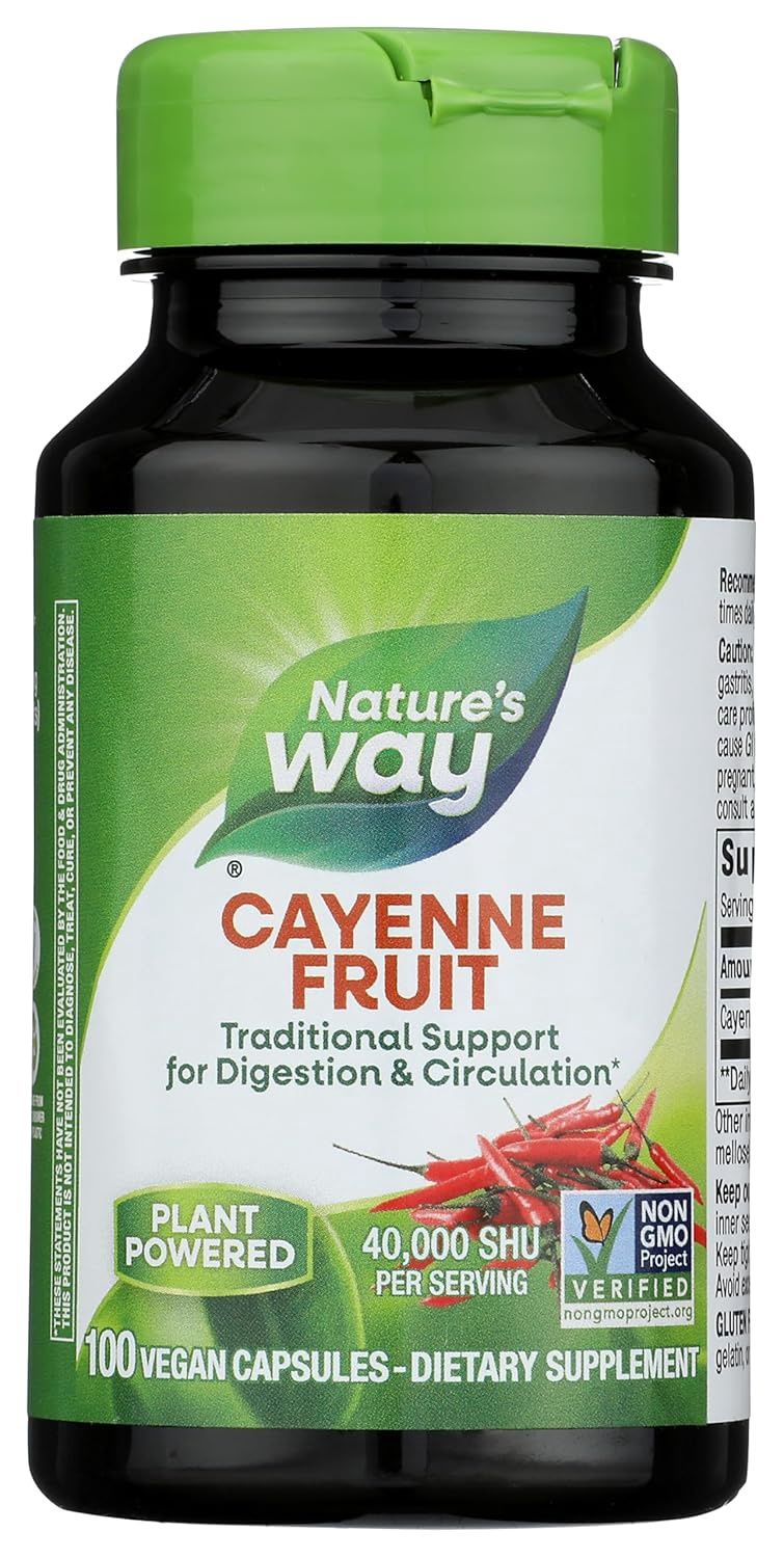 Natures Way, Cayenne Fruit 100 vegan caps