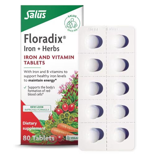 Salus, Floradix, Iron + Herbs, 80 Tablets