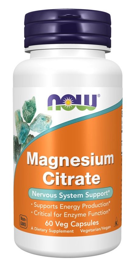 NOW, Magnesium Citrate, 60 Veg Caps
