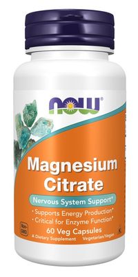 Now Supplements, Magnesium Citrate, 60 Veg Caps