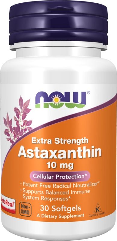 Now Supplements, Extra Strength Astaxanthin, 10 mg, 30 Softgels Now Supplements, Extra Strength Astaxanthin, 10 mg, 30 Softgels