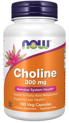 Now Supplements, Choline, 300 mg, 100 Veg Caps