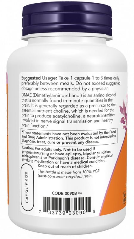 Now, Dmae 250mg 100 Vcaps