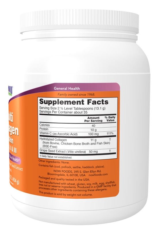 Now Supplements, Multi Collagen Protein 16oz