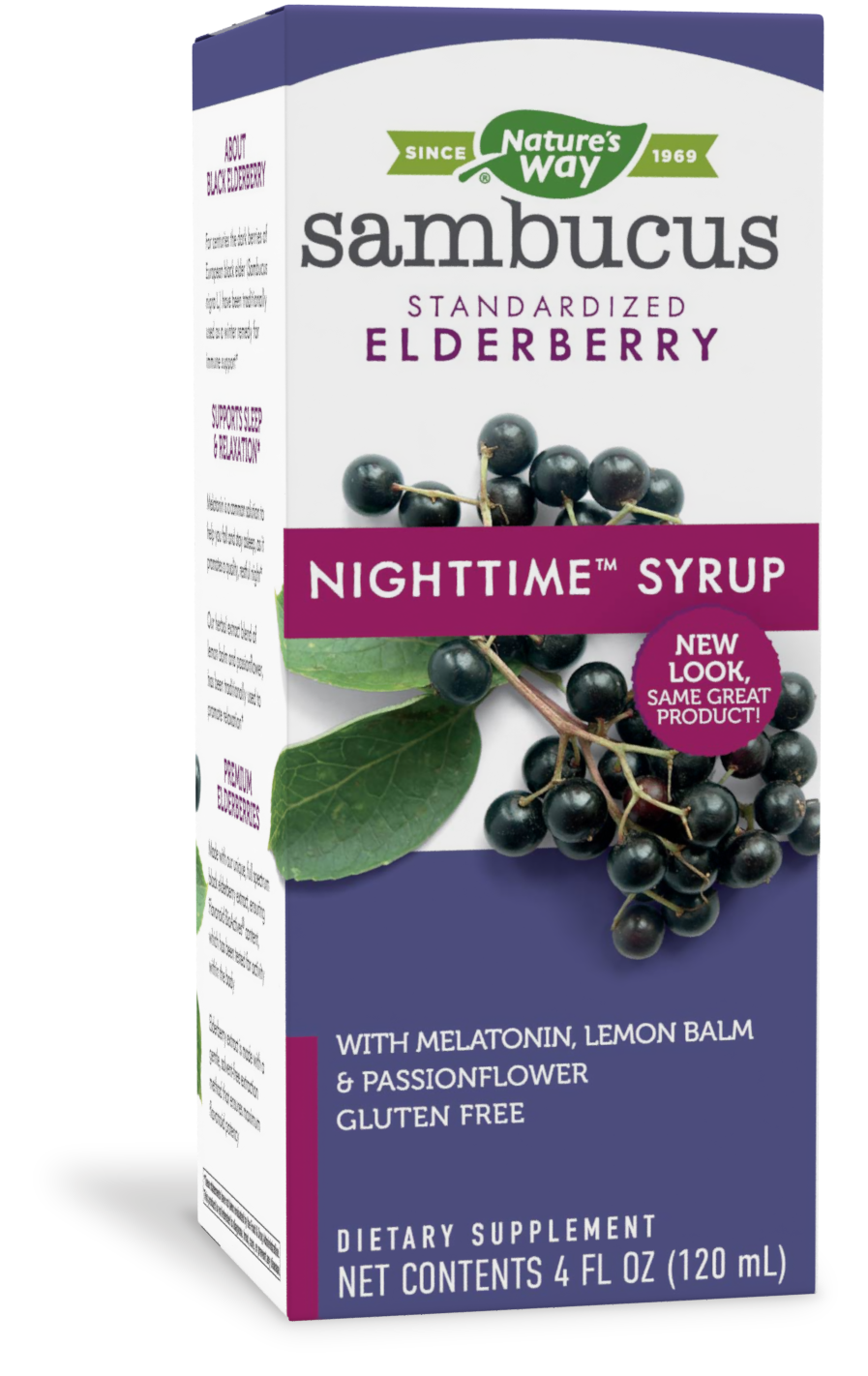 Natures Way , Sambucus Nighttime  / 4 oz Natures Way , Sambucus Nighttime  / 4 oz, Oz: 4 fl oz (120 ml)