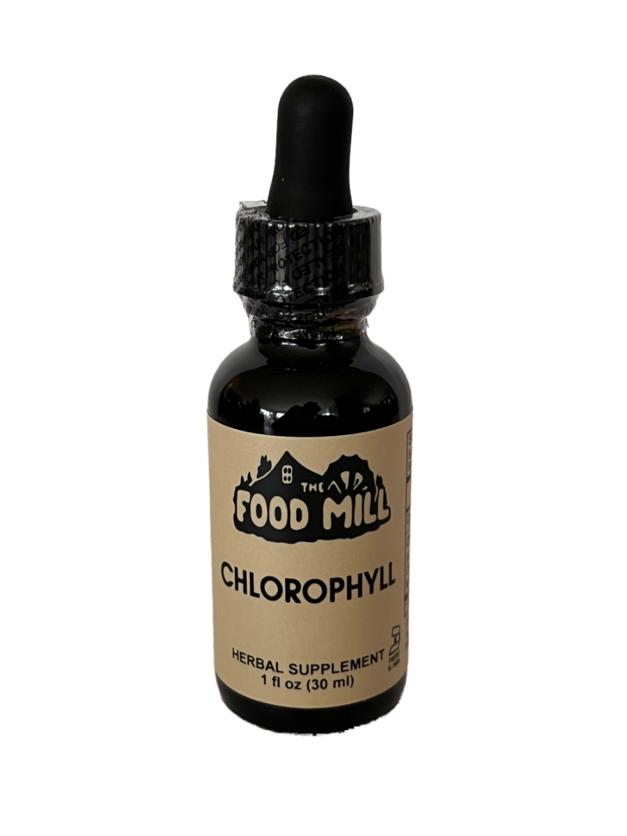 The Food Mill, Chlorophyll Formula Liquid Extract Alcohol-Free The Food Mill, Chlorophyll Formula Liquid Extract Alcohol-Free, Size: 1 oz