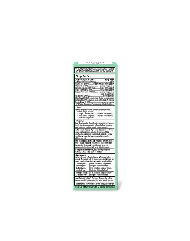Hylands, Kids Cough & Mucus Nightime Grape 4fl oz