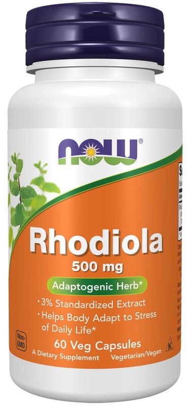 Now, Rhodiola 500mg 60 Veg Capsules
