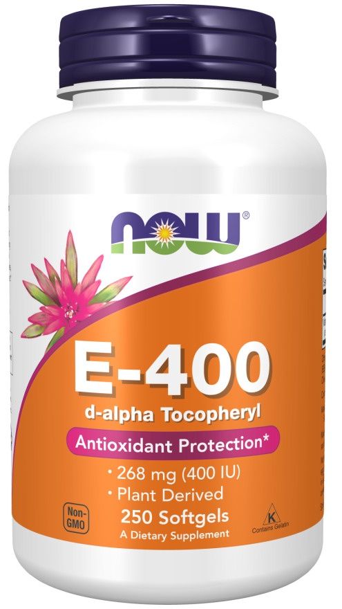 Now, E-400 D-Alpha Tocopheryl 250 Softgels