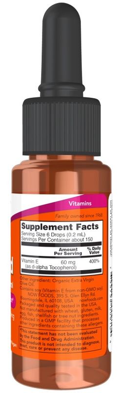 Now Supplements , Vitamin E Liquid -1 Fl. oz.