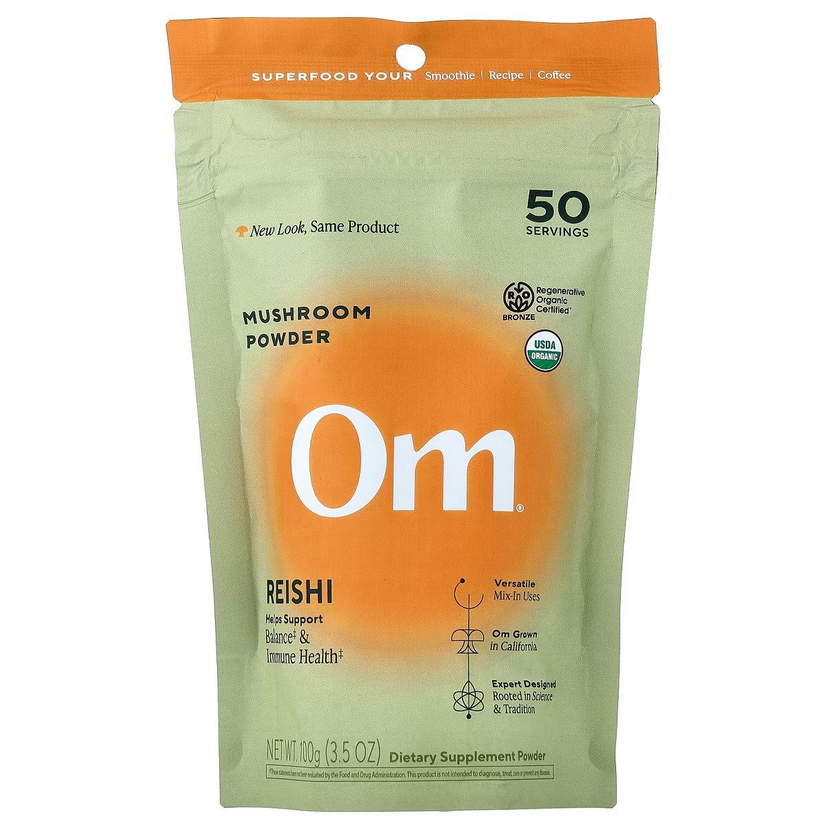 Om Mushroom, Reishi Powder 3.5oz