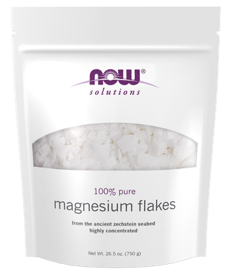 Now, 100% Pure Magnesium Flakes, 26.5 Oz.