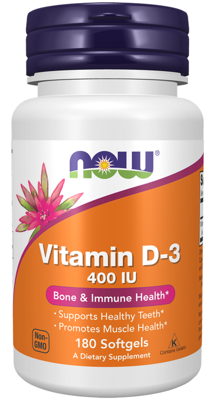 Now, Vit D-3 400 iu 180 Softgels Now, Vit D-3 400 iu 180 Softgels