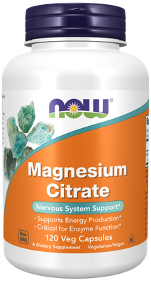 Now Supplements , Magnesium Citrate - 120 Veg Capsules