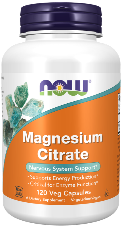 Now Supplements , Magnesium Citrate - 120 Veg Capsules