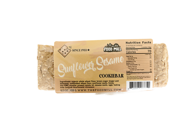 The Food Mill , Sunflower Sesame Cookie Bar 4.5 oz