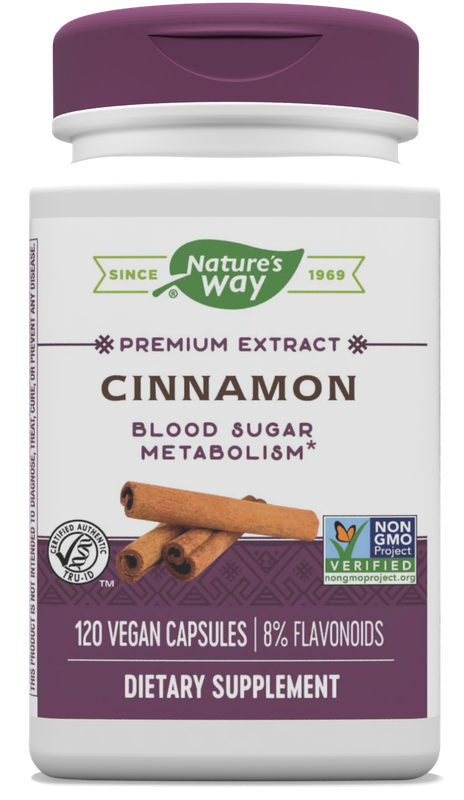 Natures Way , Cinnamon (Std) / 120 Veg Capsules
