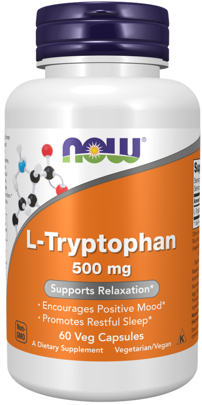 Now Supplements , L-Tryptophan 500 Mg - 120 Veg Capsules