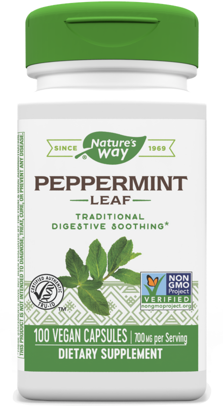 Natures Way , Peppermint Leaf / 100 Veg Capsules