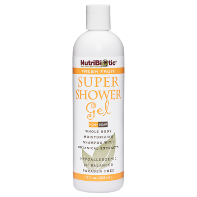 Nutribiotic, Super Shower Gel, Non-Soap, Fresh Fruit, 12 Fl Oz (355 Ml)