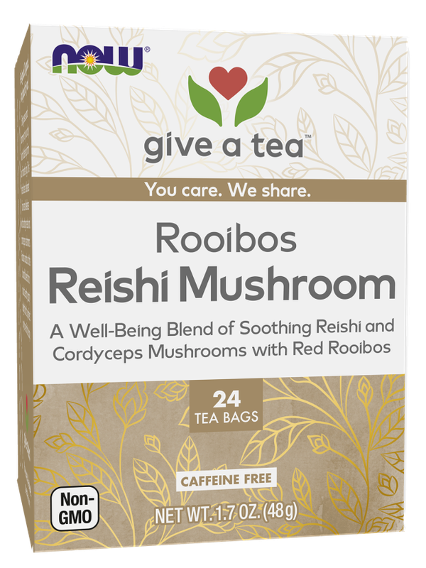 NOW, Rooibos Reishi Mushroom Tea 24 tea bags