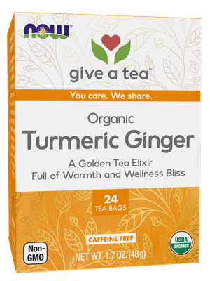 NOW Natural Foods , Turmeric Ginger Tea, Organic