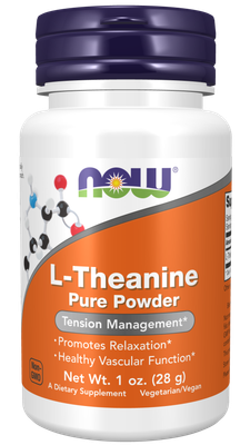 Now Supplements, L-Theanine Pure Powder 1 oz. Now Supplements, L-Theanine Pure Powder 1 oz.
