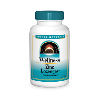 Source Naturals , Wellness Zinc Lozenges, Peach-Raspberry Flavored Immune Support, 23Mg - 60 Lozenges
