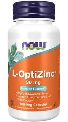 Now, L-Optizinc(r) 30mg + Copper  100 Vcaps
