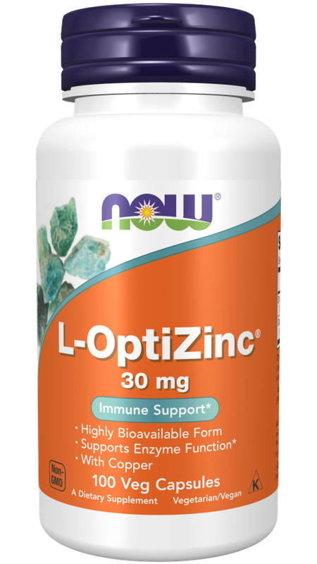Now, L-Optizinc(r) 30mg + Copper  100 Vcaps