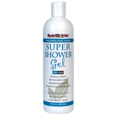 Nutribiotic , Super Shower Gel, Non-Soap, Fragrance Free, 12 Fl Oz (355 Ml)