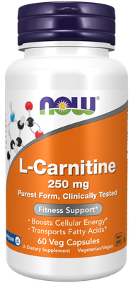 Now Supplements , L-Carnitine 250 Mg - 60 Veg Capsules