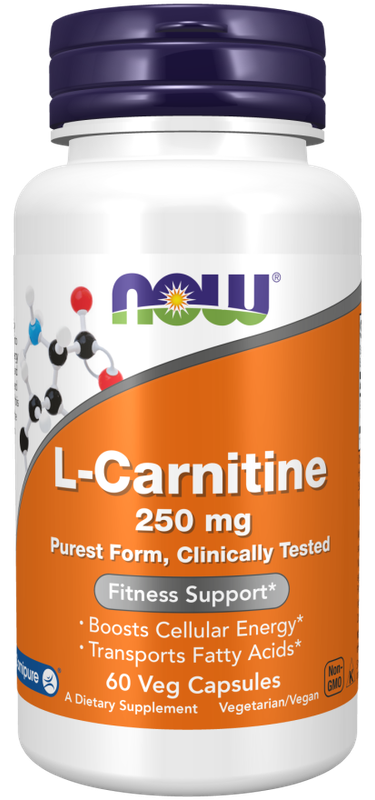 Now Supplements , L-Carnitine 250 Mg - 60 Veg Capsules